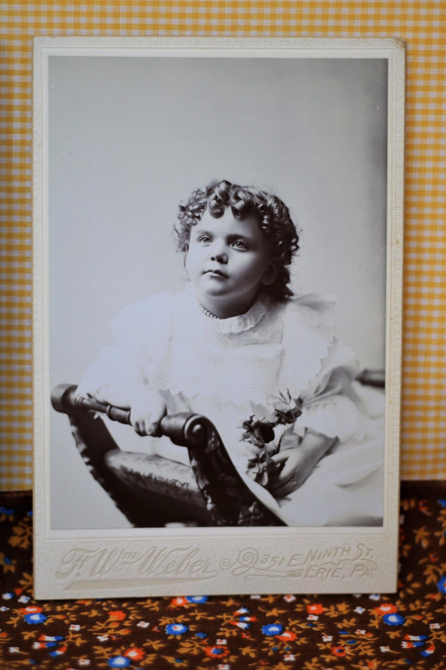 Lot of 4 Vintage Cabinet Cards featuring a Little Victorian era Girl - Curio Memento