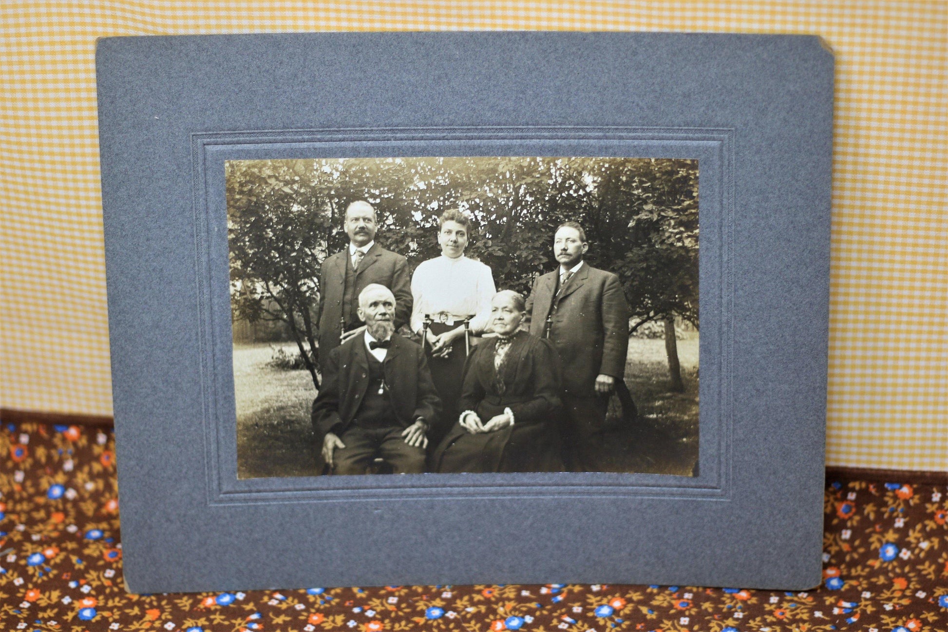 Lot of 5 Large Cabinet Cards Featuring Victorian family - Curio Memento