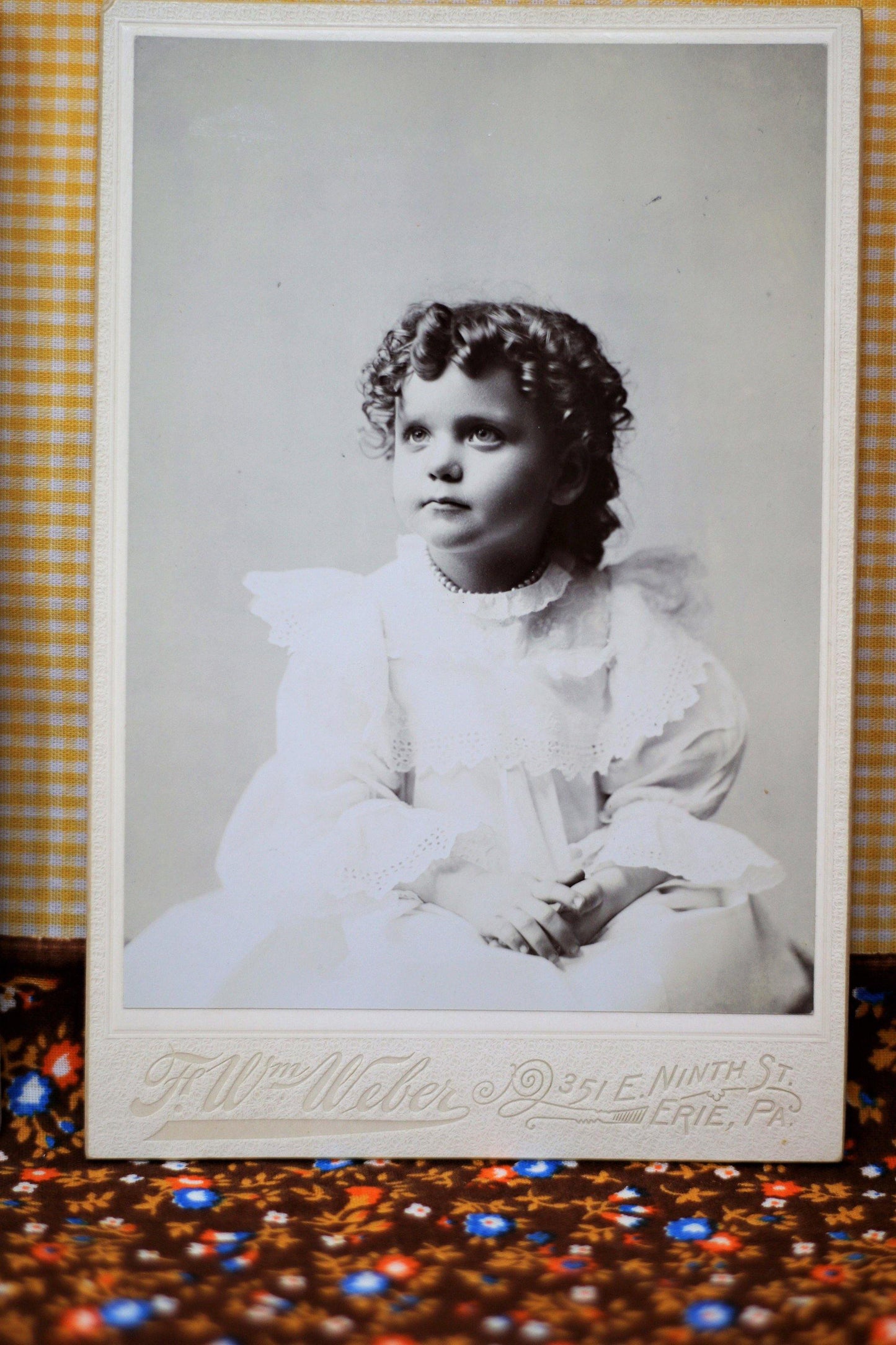 Lot of 4 Vintage Cabinet Cards featuring a Little Victorian era Girl - Curio Memento