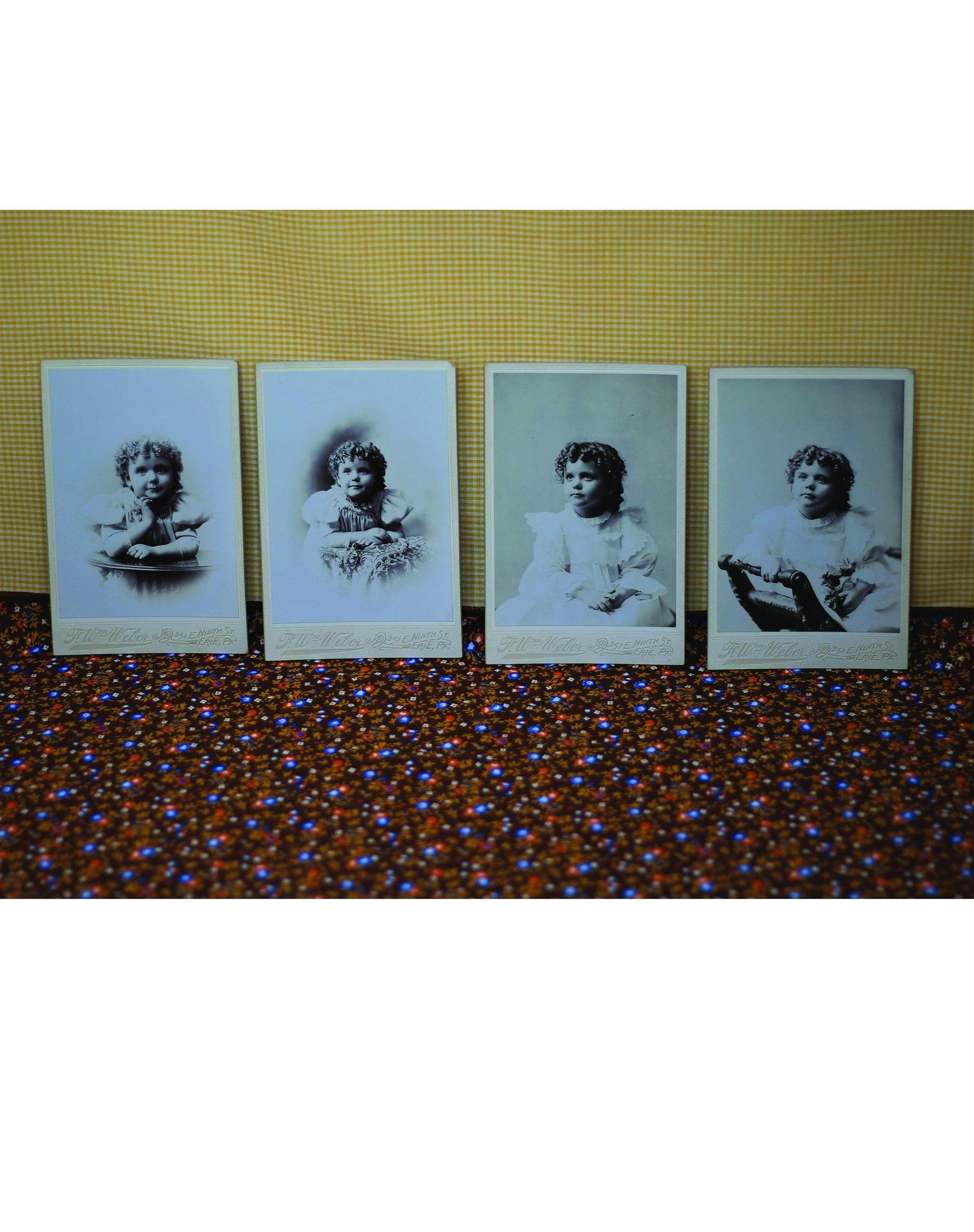 Lot of 4 Vintage Cabinet Cards featuring a Little Victorian era Girl - Curio Memento