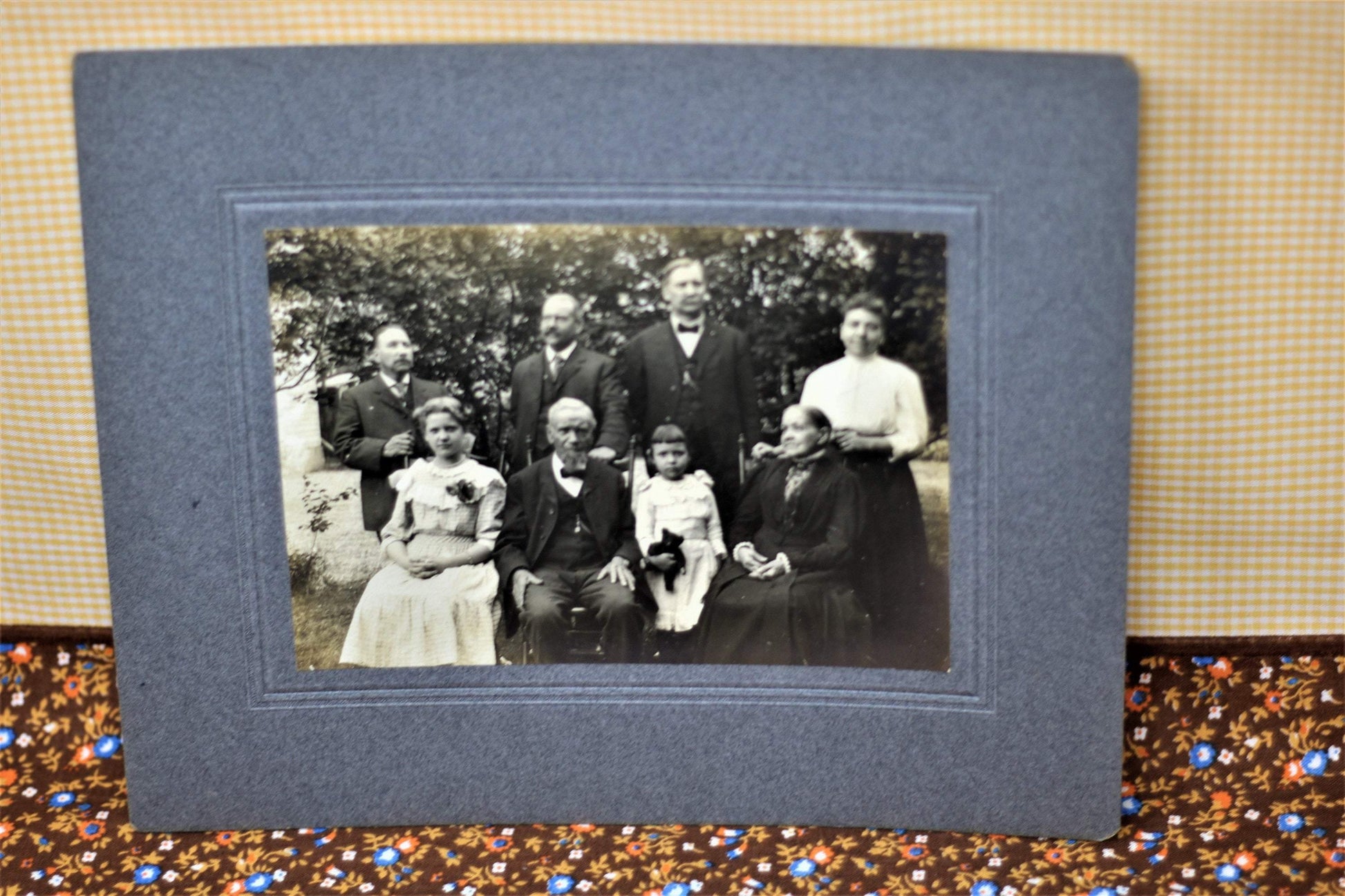 Lot of 5 Large Cabinet Cards Featuring Victorian family - Curio Memento