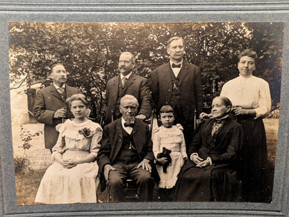 Lot of 5 Large Cabinet Cards Featuring Victorian family - Curio Memento