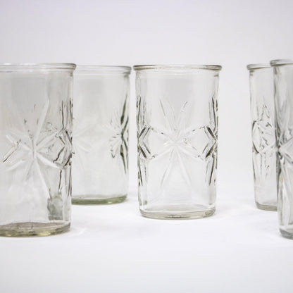 Set of 5 Atomic MCM Starburst Anchor Hocking Glass Juice Tumblers - Curio Memento