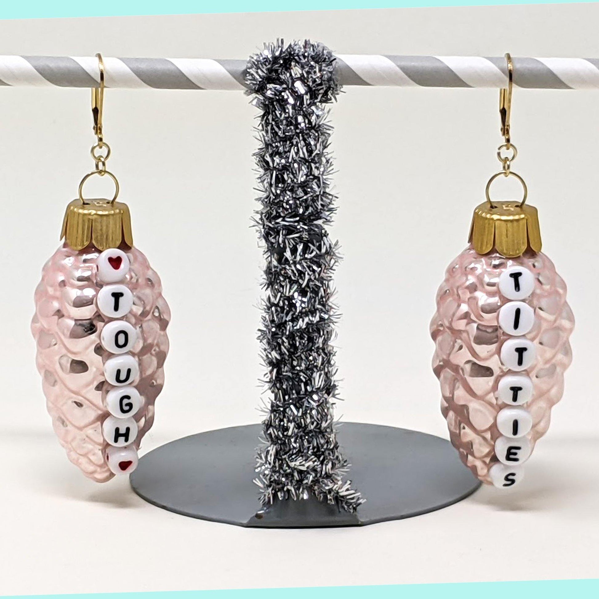 "Tough Titties" Pastel Pine Cone Earrings - Curio Memento